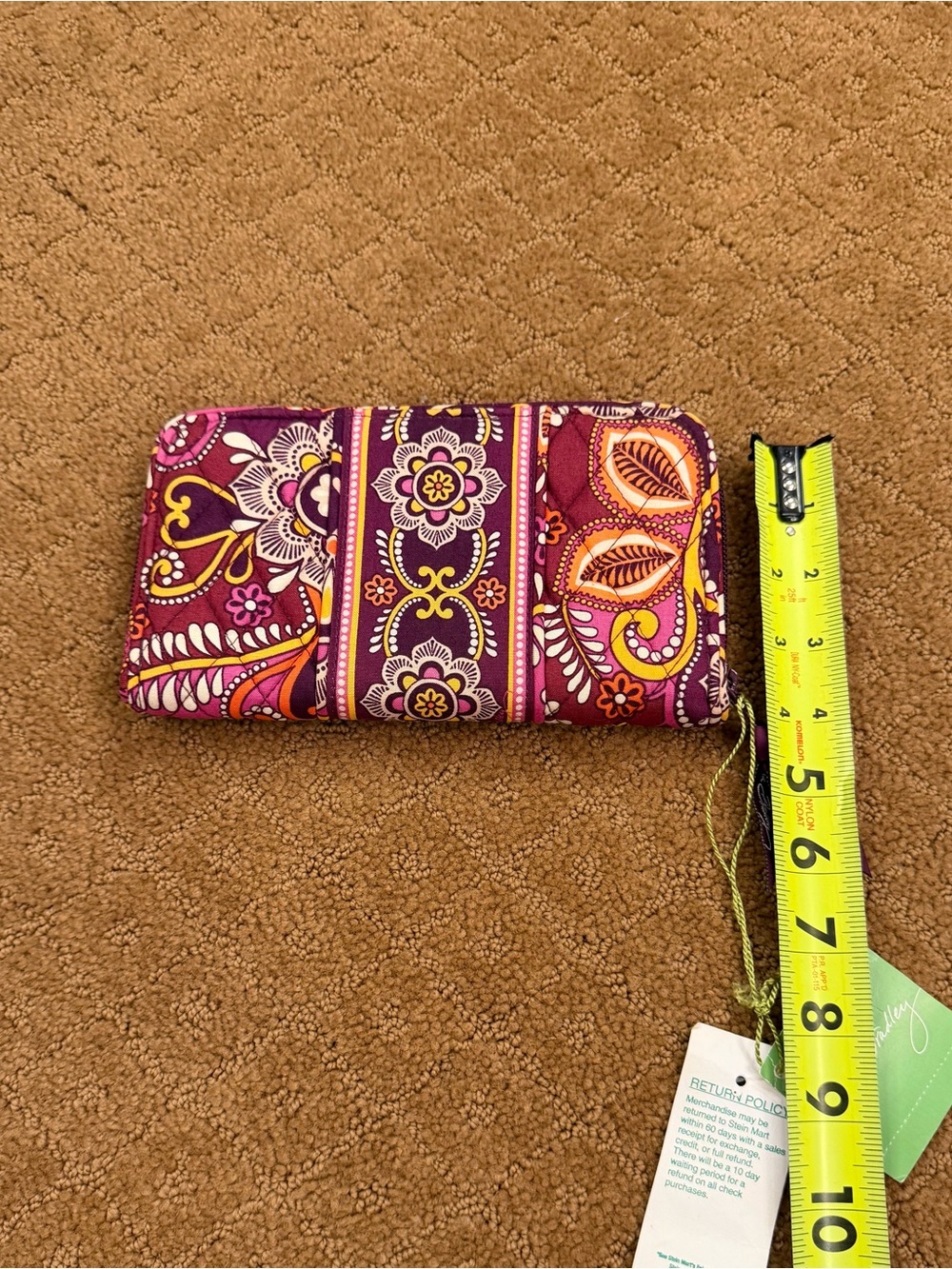 Vera Bradley Safari Sunset Purple Floral Accordion Wallet Zip Around NWT - Picture 3 of 8